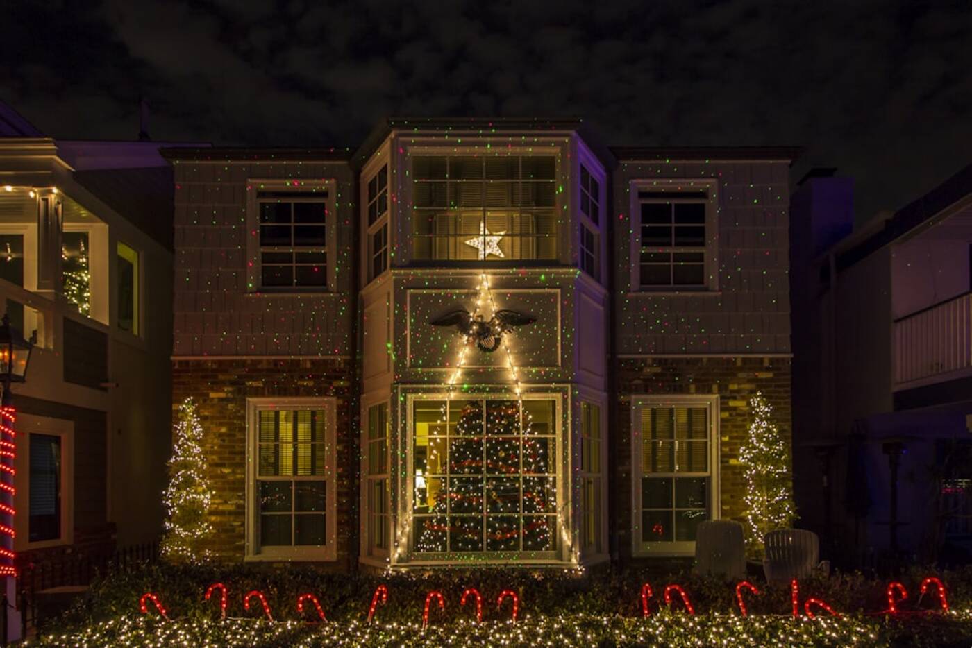 Residential Christmas light installation in Charleston, SC